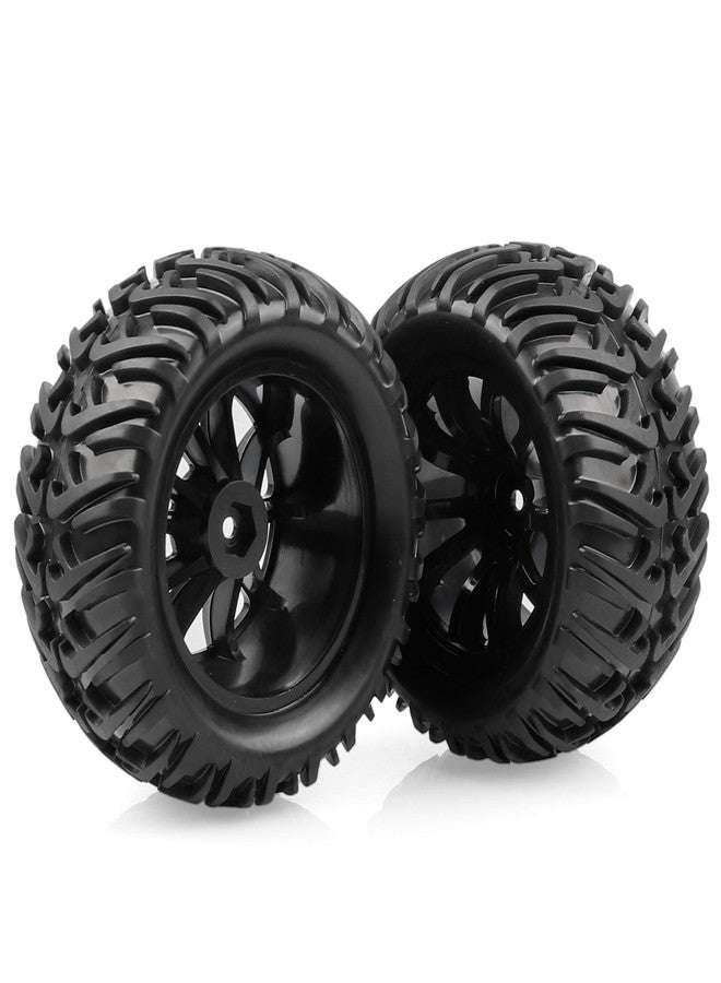 AIMROCK 12mm Hex RC Wheels & Tires Pre-glued 2.8 Tires Wheels for 1/10 Traxxas Stampede Hoss 2WD 4x4 VXL Redcat Volcano EPX Pro S30 Blackout XTE Monster Truck, 4-Pack - Image 5